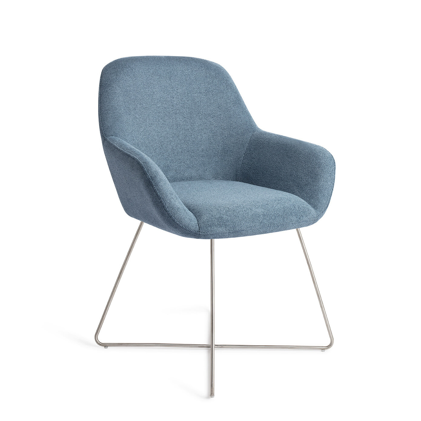 Jesper Home Eetkamerstoel Kushi Cross Steel - Ocean Eyes