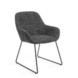 Jesper Home Eetkamerstoel 'Kushi' Slide Black, kleur Skyfall