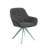 Jesper Home Draaibare Eetkamerstoel 'Kushi' Turn Mint, kleur Skyfall