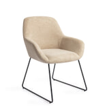 Jesper Home Eetkamerstoel 'Kushi' Slide Black, kleur Desert Dunes