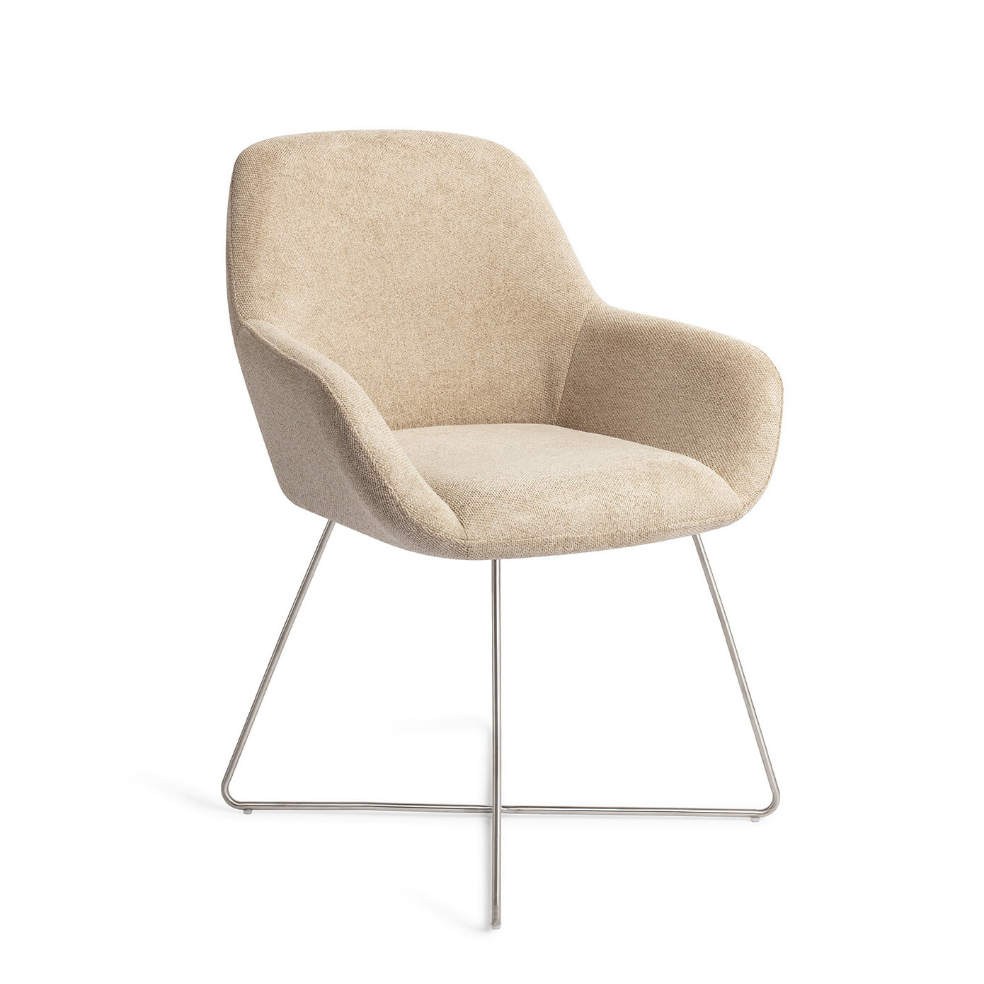 Jesper Home Eetkamerstoel Kushi Cross Steel - Desert Dunes
