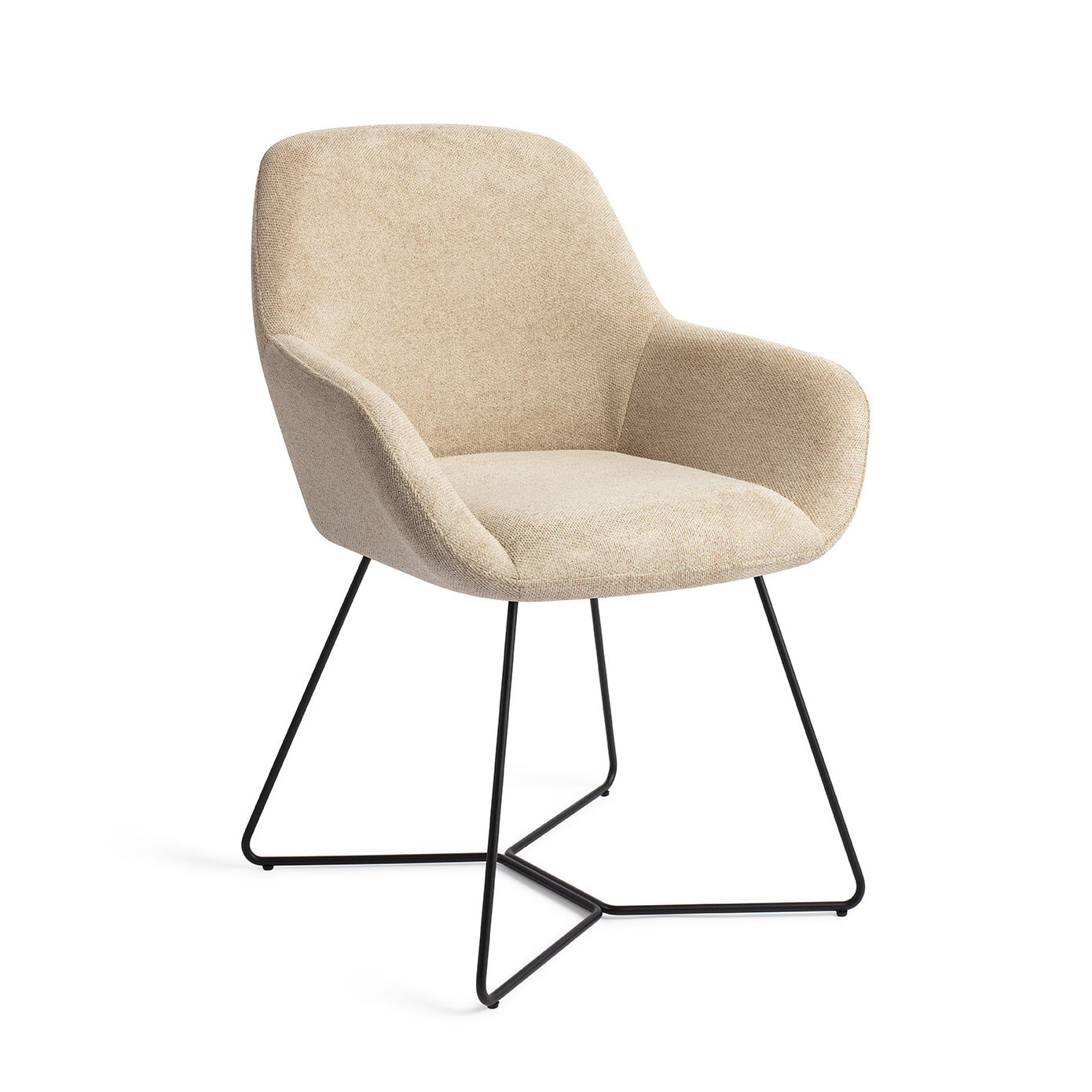 Jesper Home Eetkamerstoel Kushi Beehive Black - Desert Dunes