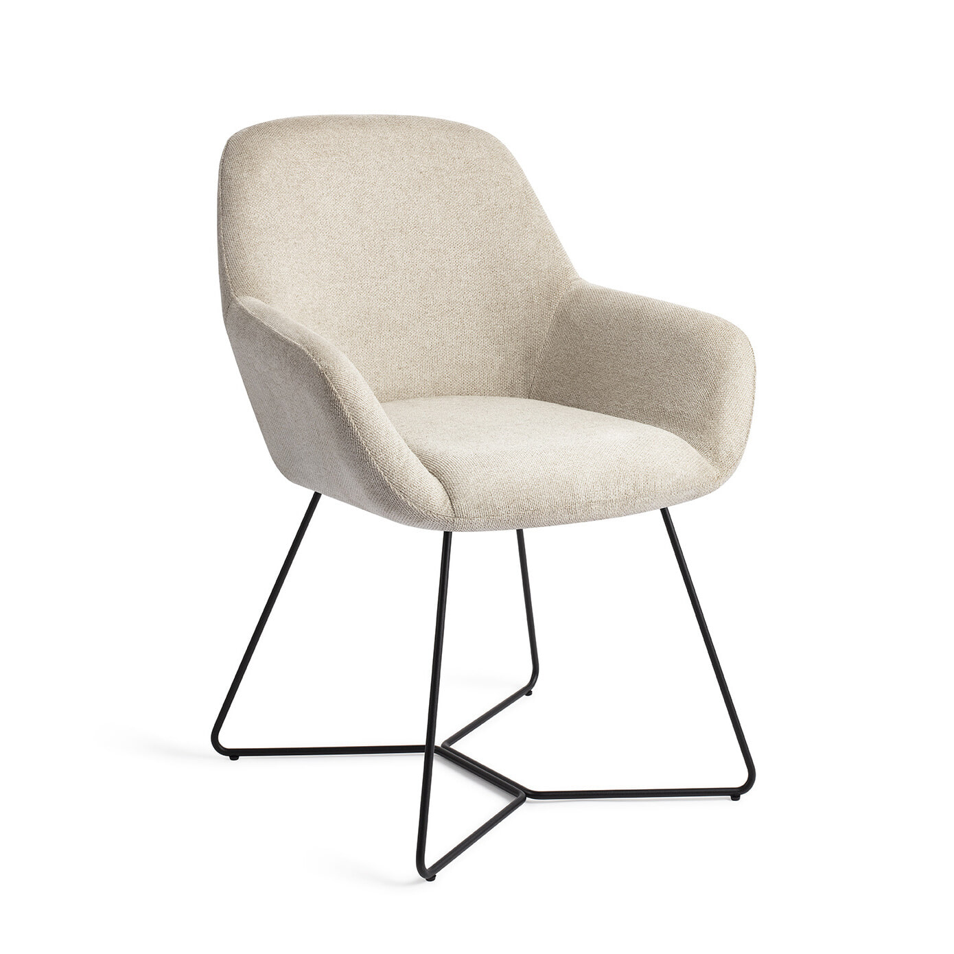 Jesper Home Eetkamerstoel Kushi Beehive Black - Ivory Ivy