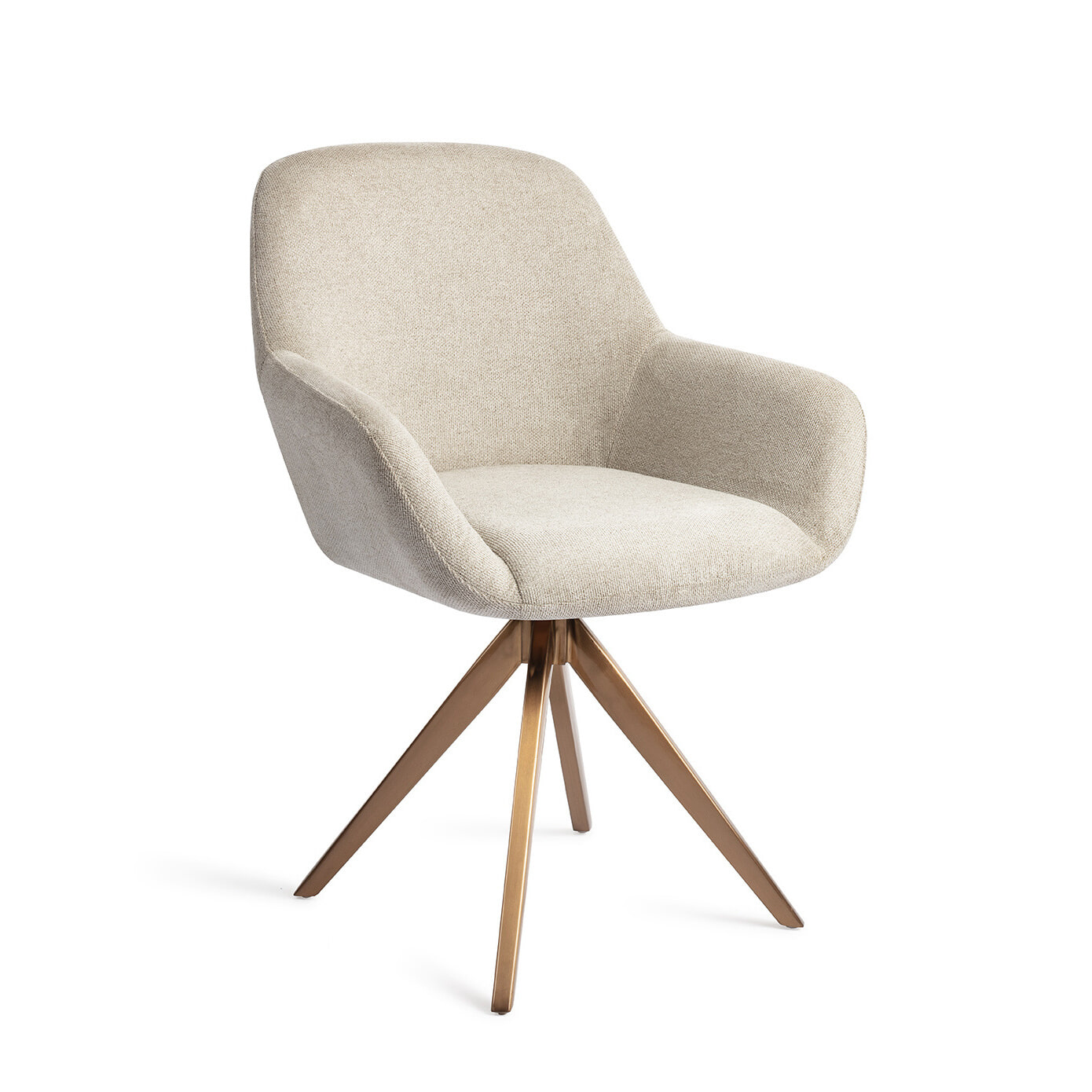 Jesper Home Eetkamerstoel Kushi Turn Rose - Ivory Ivy