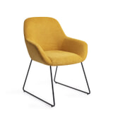 Jesper Home Eetkamerstoel 'Kushi' Slide Black, kleur Sweet Corn