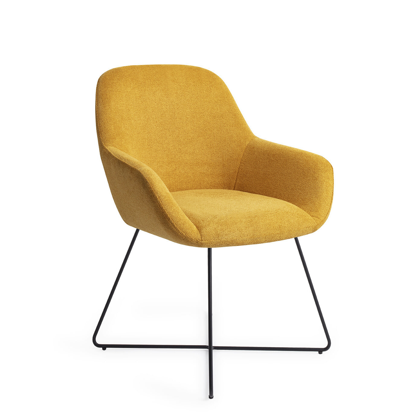 Jesper Home Eetkamerstoel Kushi Cross Black - Sweet Corn