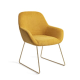 Jesper Home Eetkamerstoel 'Kushi' Slide Gold, kleur Sweet Corn