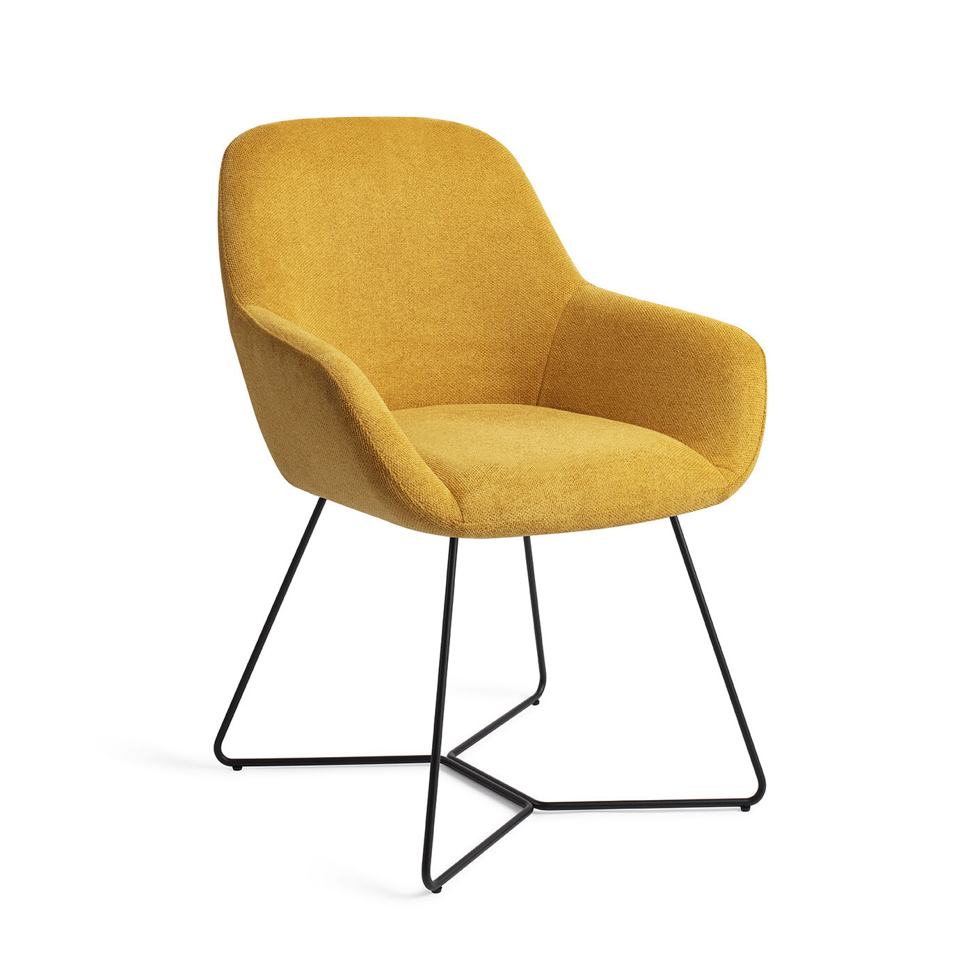 Jesper Home Eetkamerstoel Kushi Beehive Black - Sweet Corn