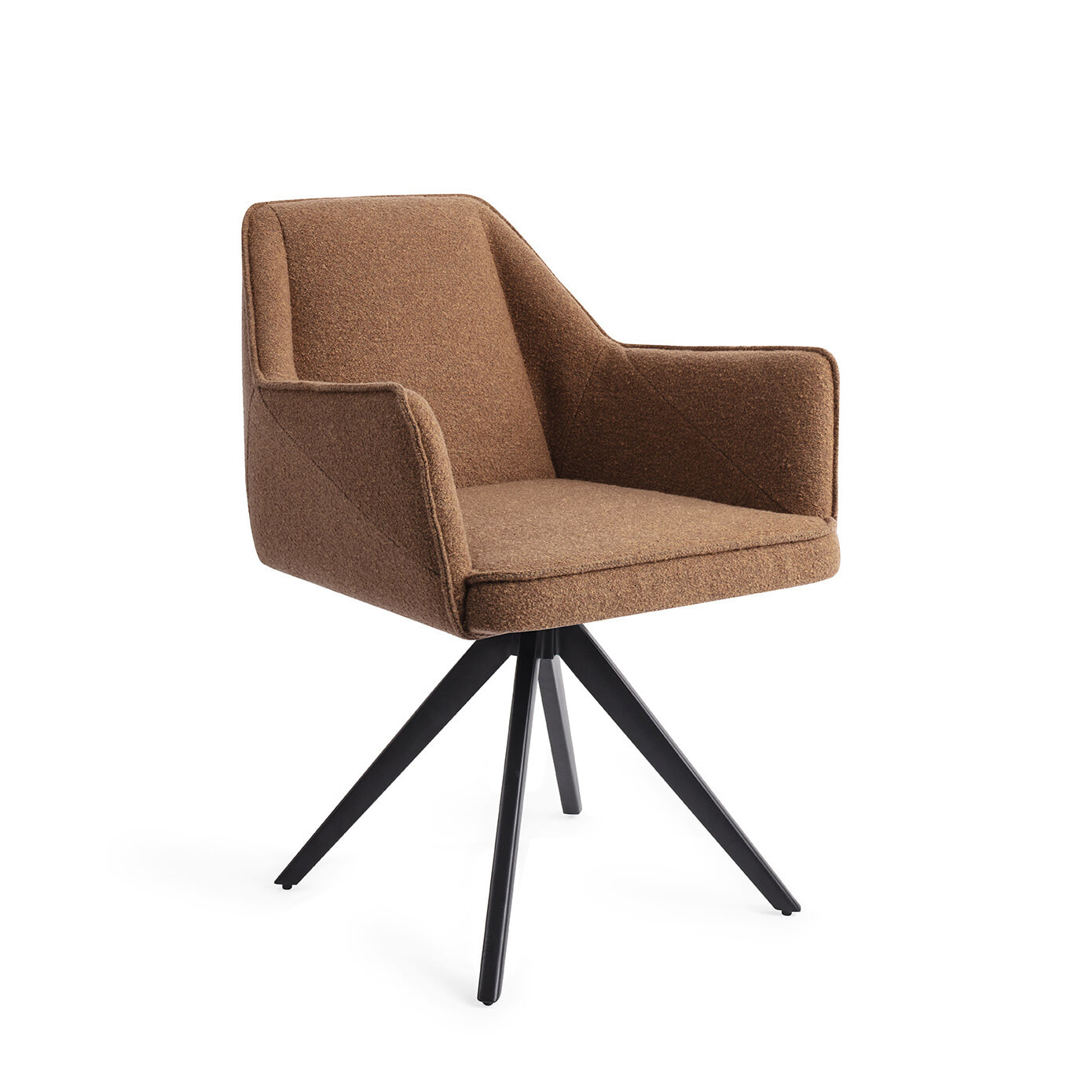 Jesper Home Eetkamerstoel 'Tome' Turn Black, Draaibaar - Cinnamon Bun