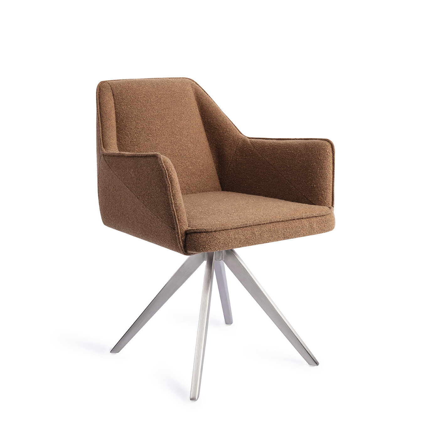 Jesper Home Eetkamerstoel 'Tome' Turn Steel, Draaibaar - Cinnamon Bun