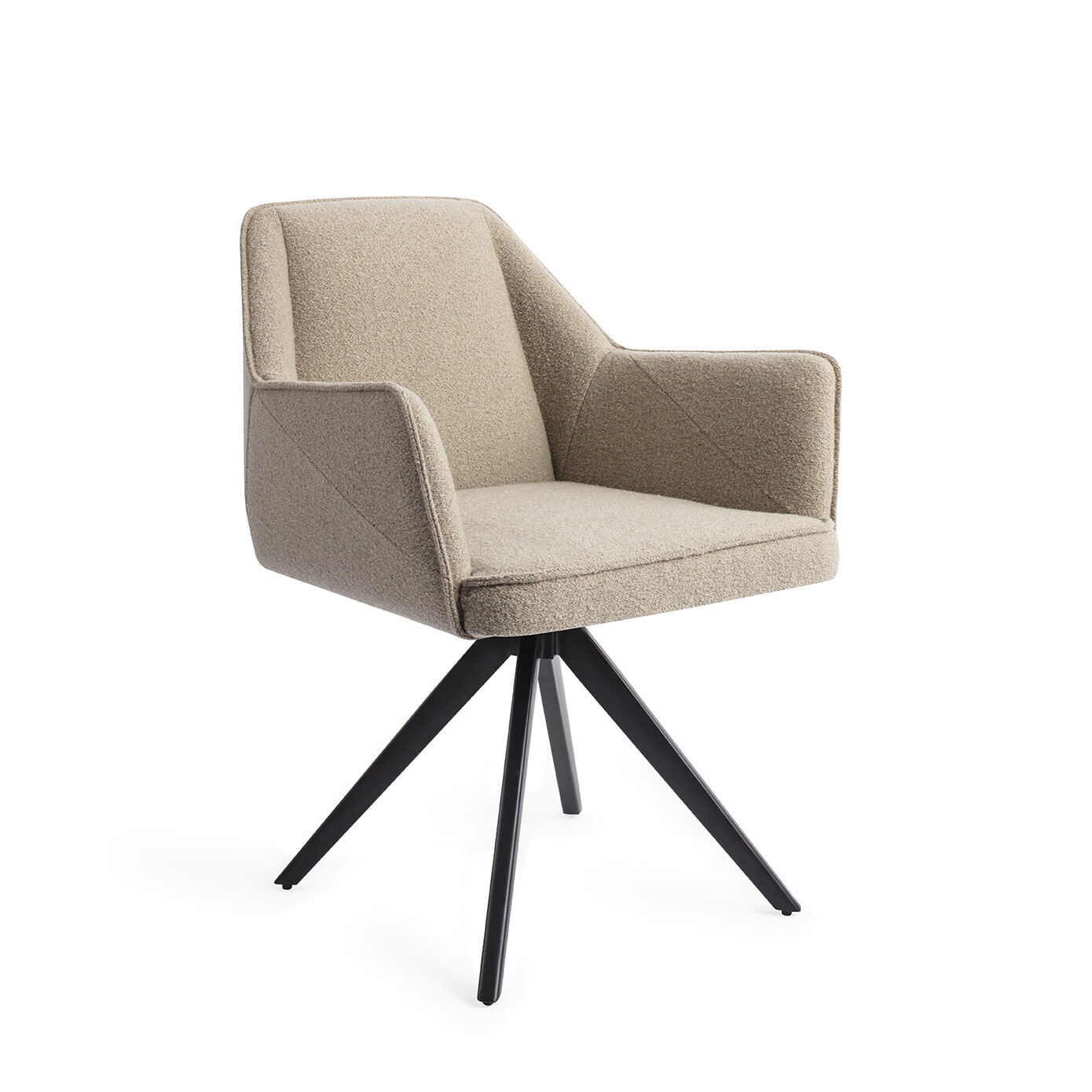 Jesper Home Eetkamerstoel 'Tome' Turn Black, Draaibaar - Great Greige