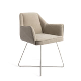 Jesper Home Eetkamerstoel ‘Tome’ Cross Steel, kleur Great Greige