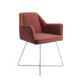 Jesper Home Eetkamerstoel ‘Tome’ Cross Steel, kleur Shabby Saffron