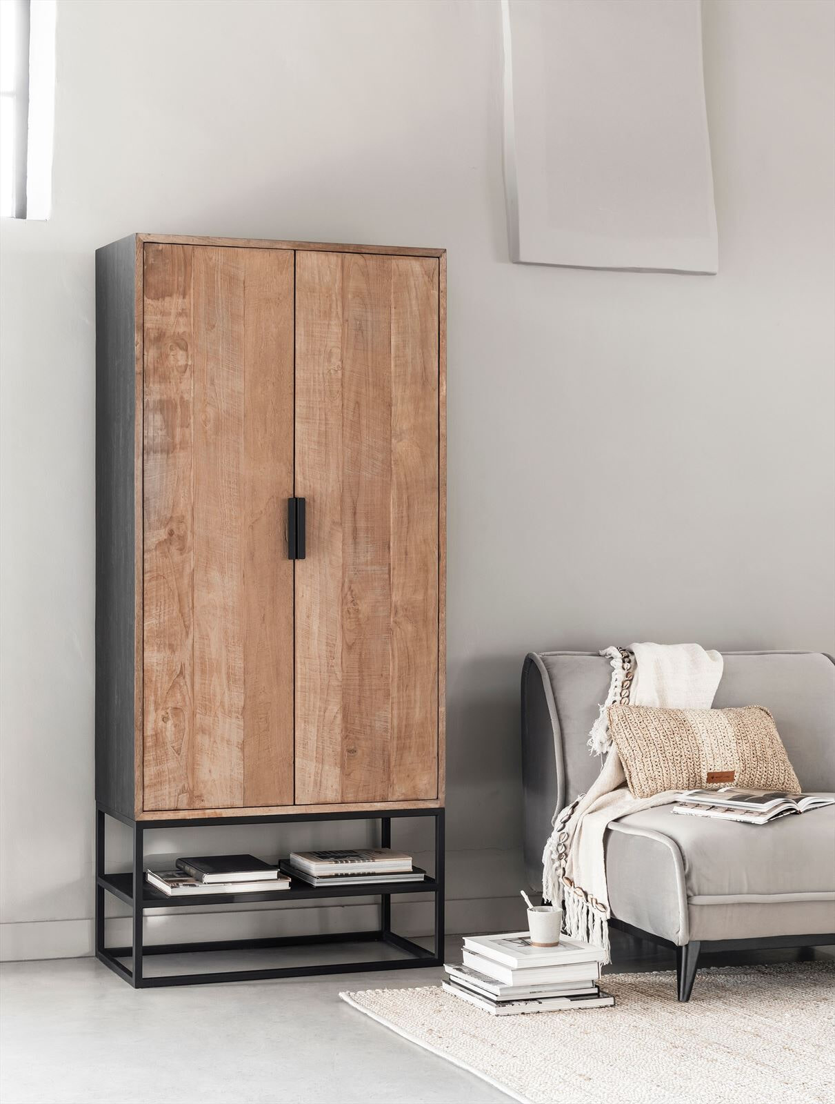 DTP Home Opbergkast 'Cosmo' Teakhout, 180 x 80cm