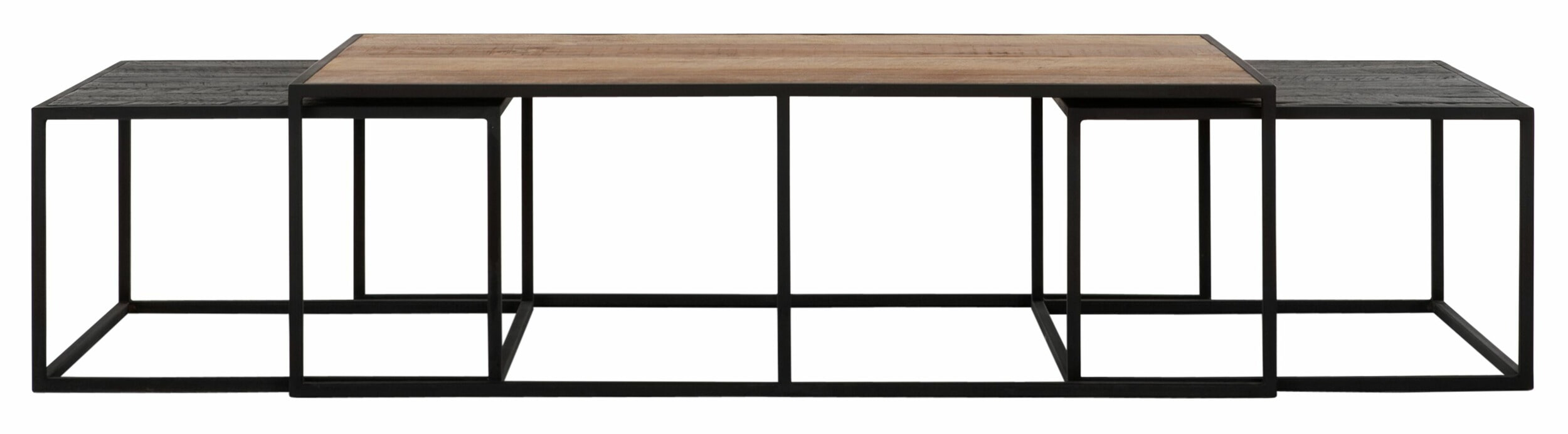 DTP Home Salontafel 'Cosmo' Teakhout, Set van 3 stuks