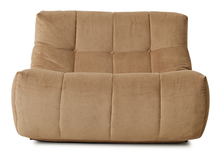 HKliving Fauteuil Lazy Ribstof - Bruin