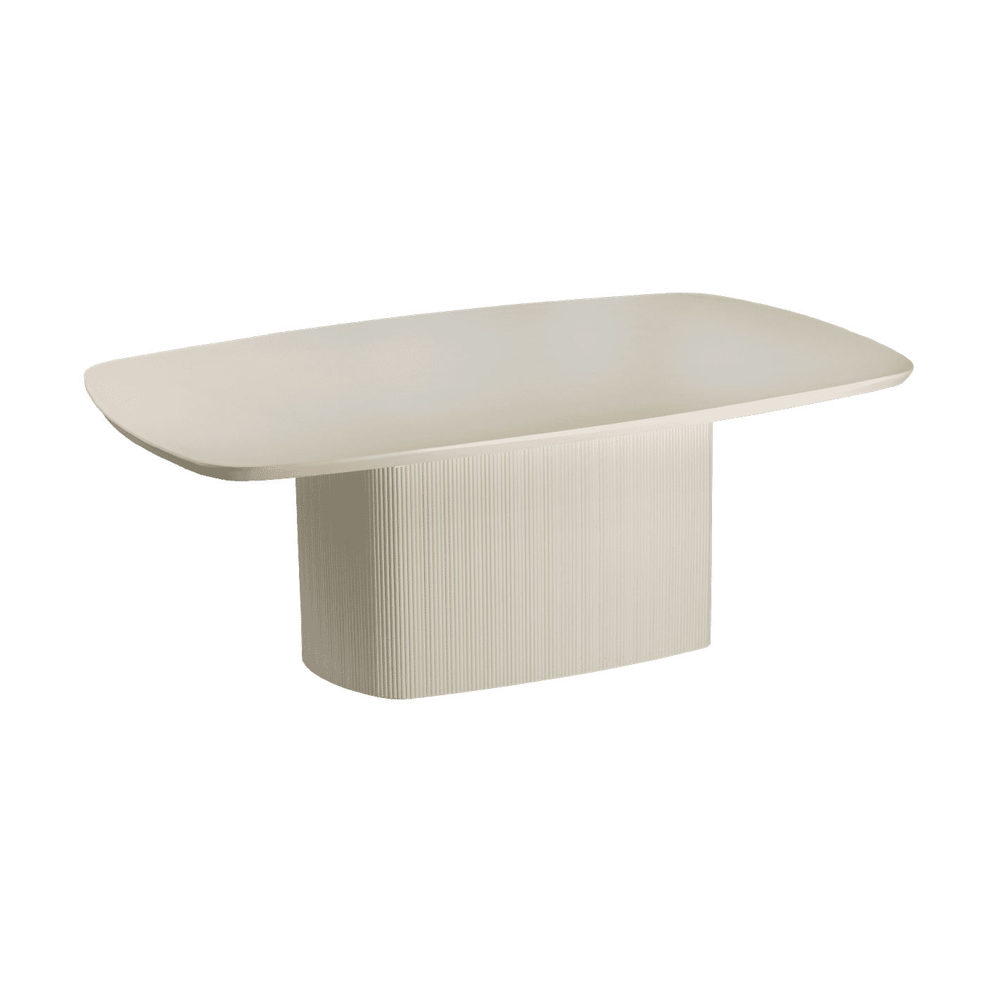 Tower Living Deens Ovale Eettafel Corbetta Minerale cement finish, 120 x 70cm - Beige