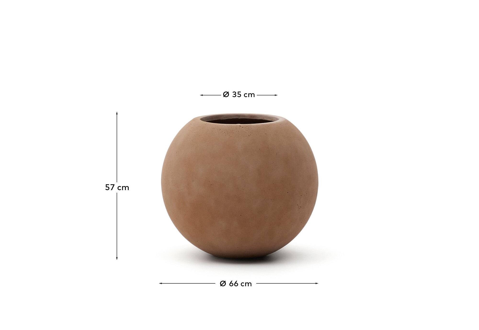 Kave Home Plantenpot 'Solna' Terracotta look, Ø66cm