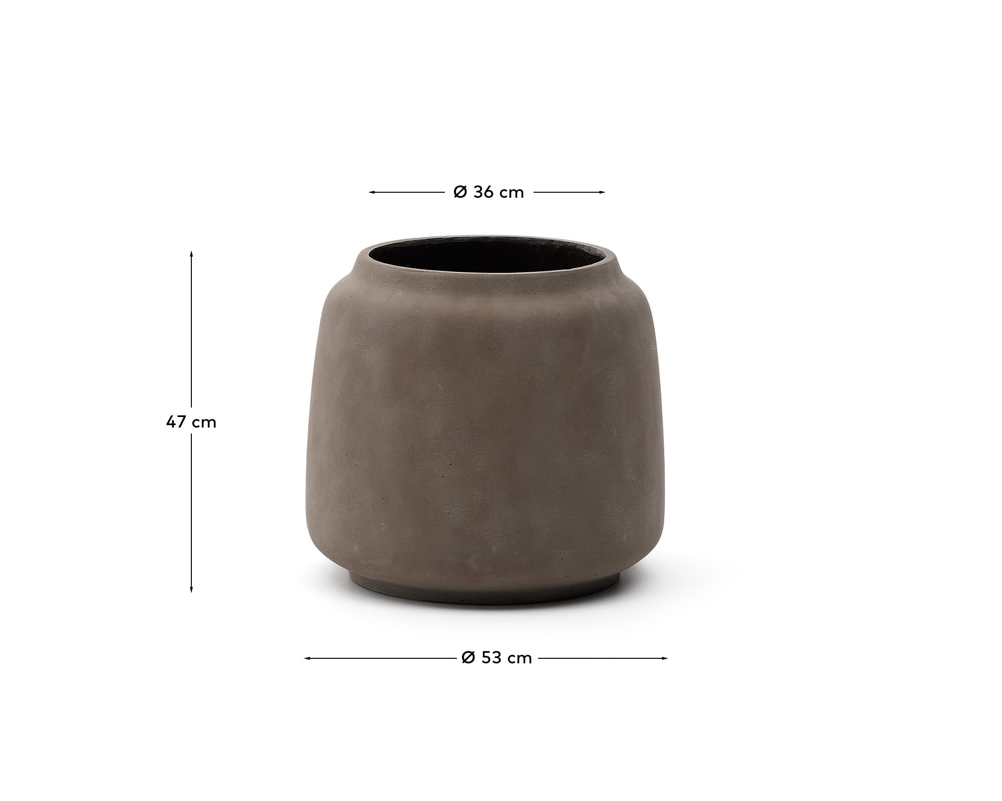 Kave Home Plantenpot 'Lira' Terracotta look, Ø53cm