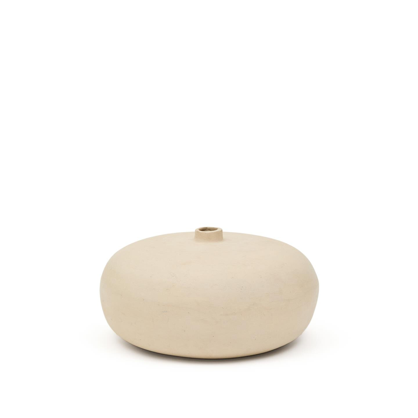 Kave Home Vaas Nivala Papier mach&eacute;, 31cm - Wit