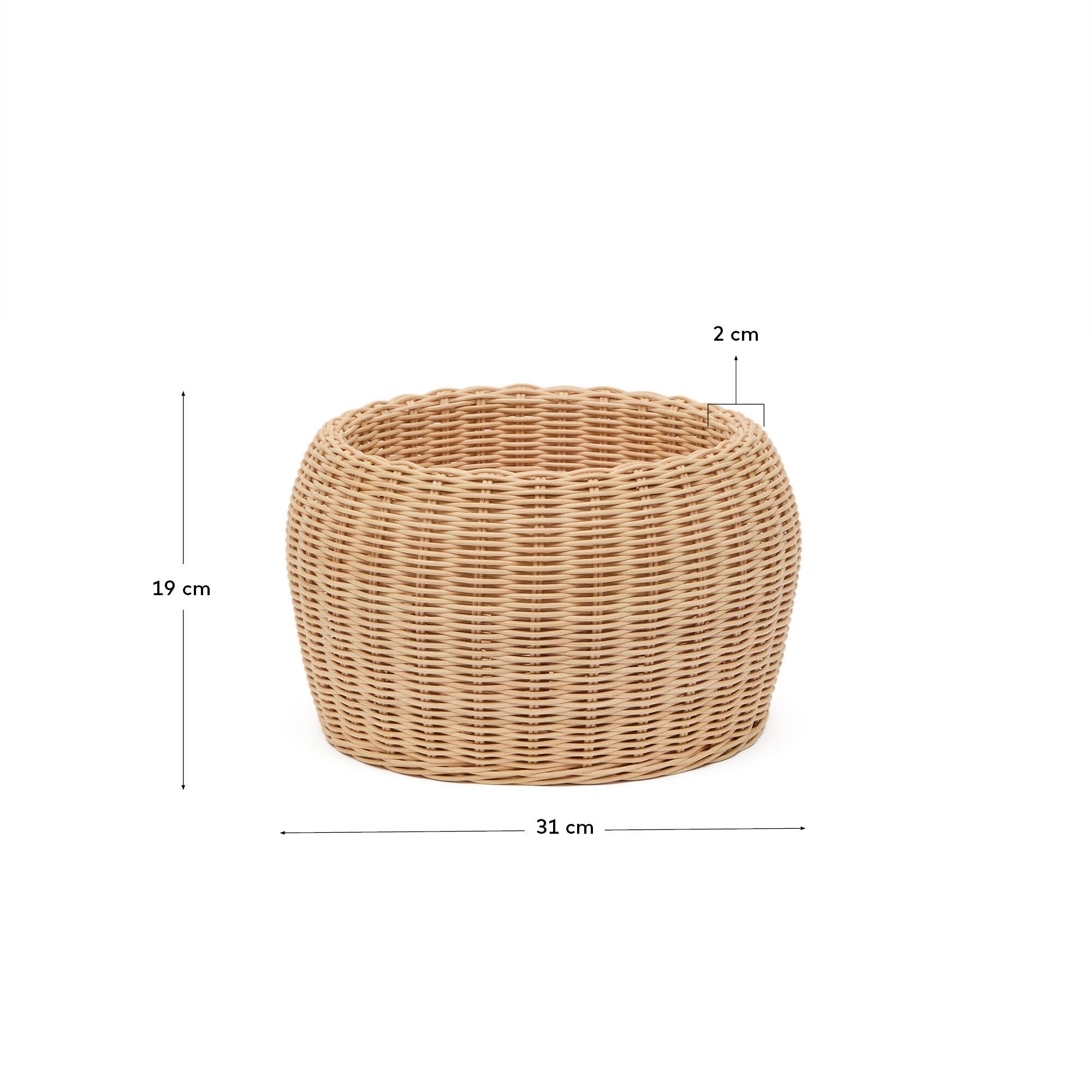 Kave Home Mand 'Zilna' Rotan, 31cm