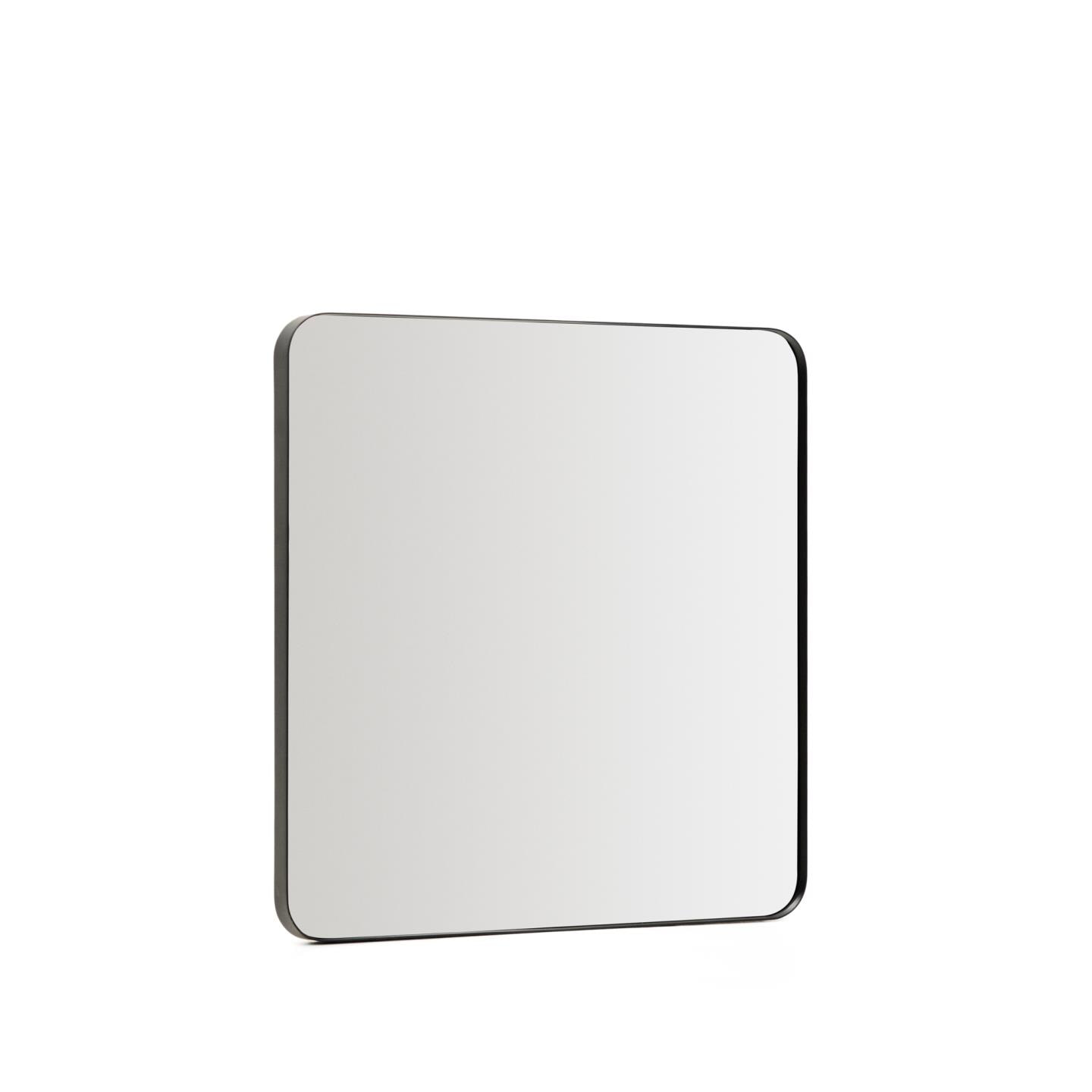 Kave Home Spiegel 'Marco' 60 x 60cm, kleur Zwart