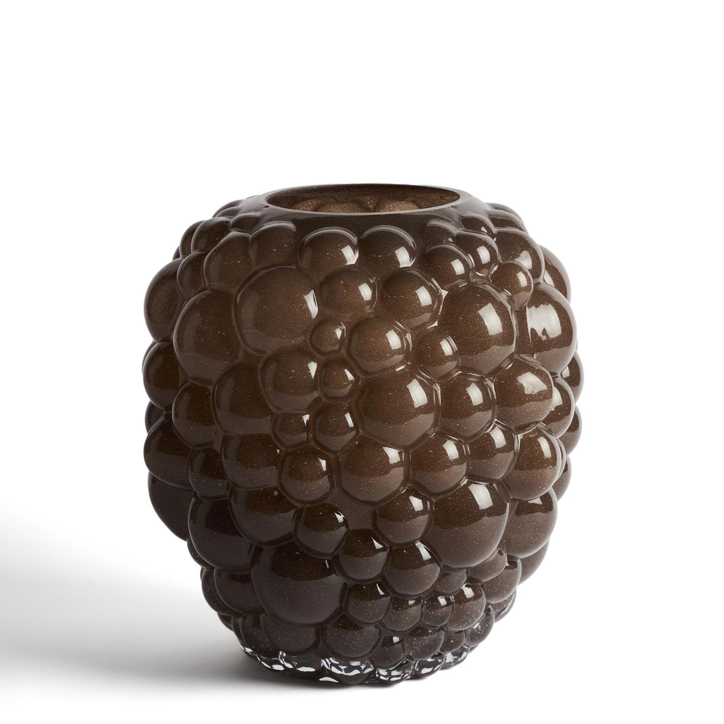 Kave Home Vaas Mure Glas - Bruin
