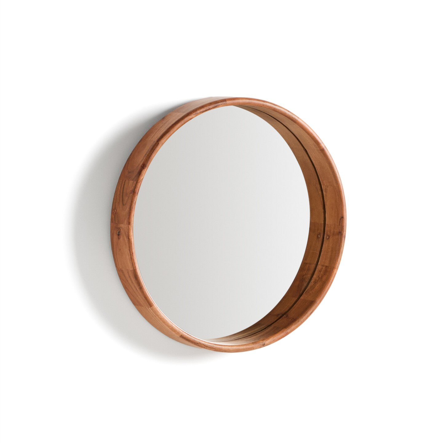 Kave Home Ronde Spiegel 'Berale' Acaciahout, 50cm