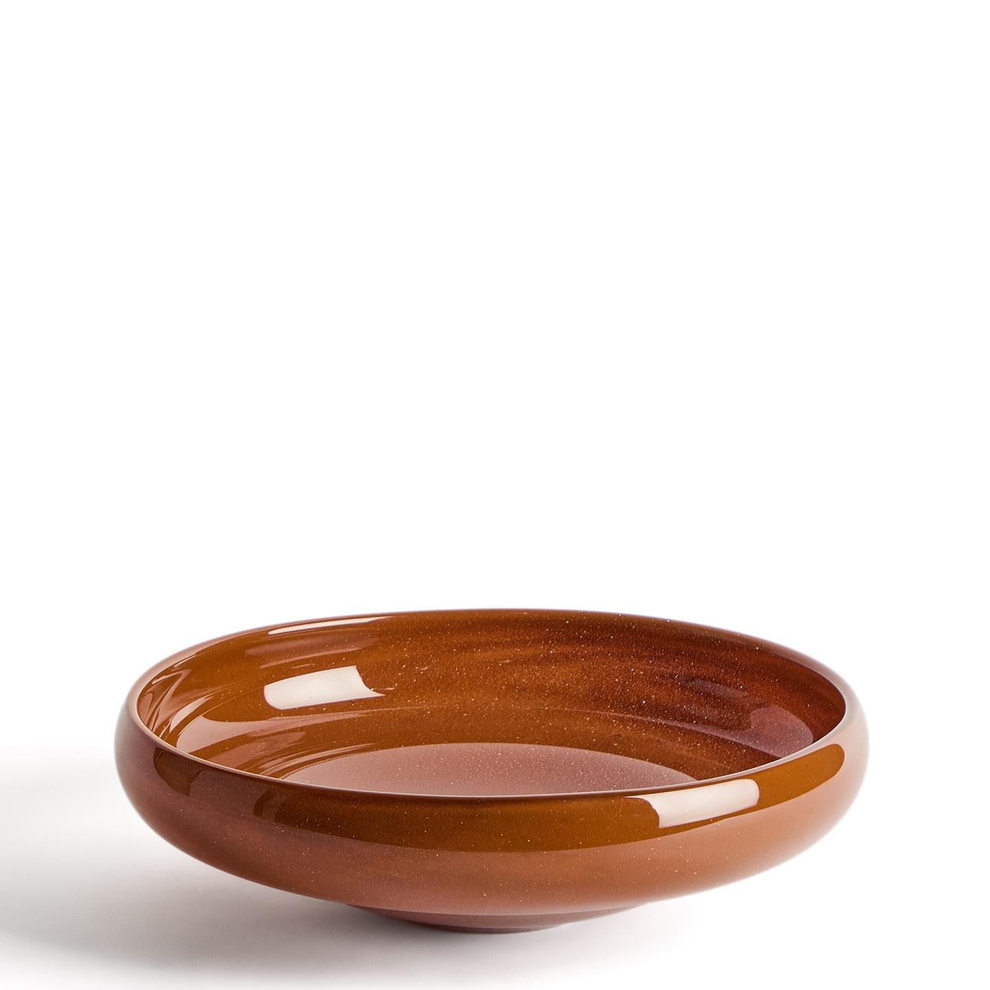 Kave Home Schaal Denuo Glas, 34cm - Bruin