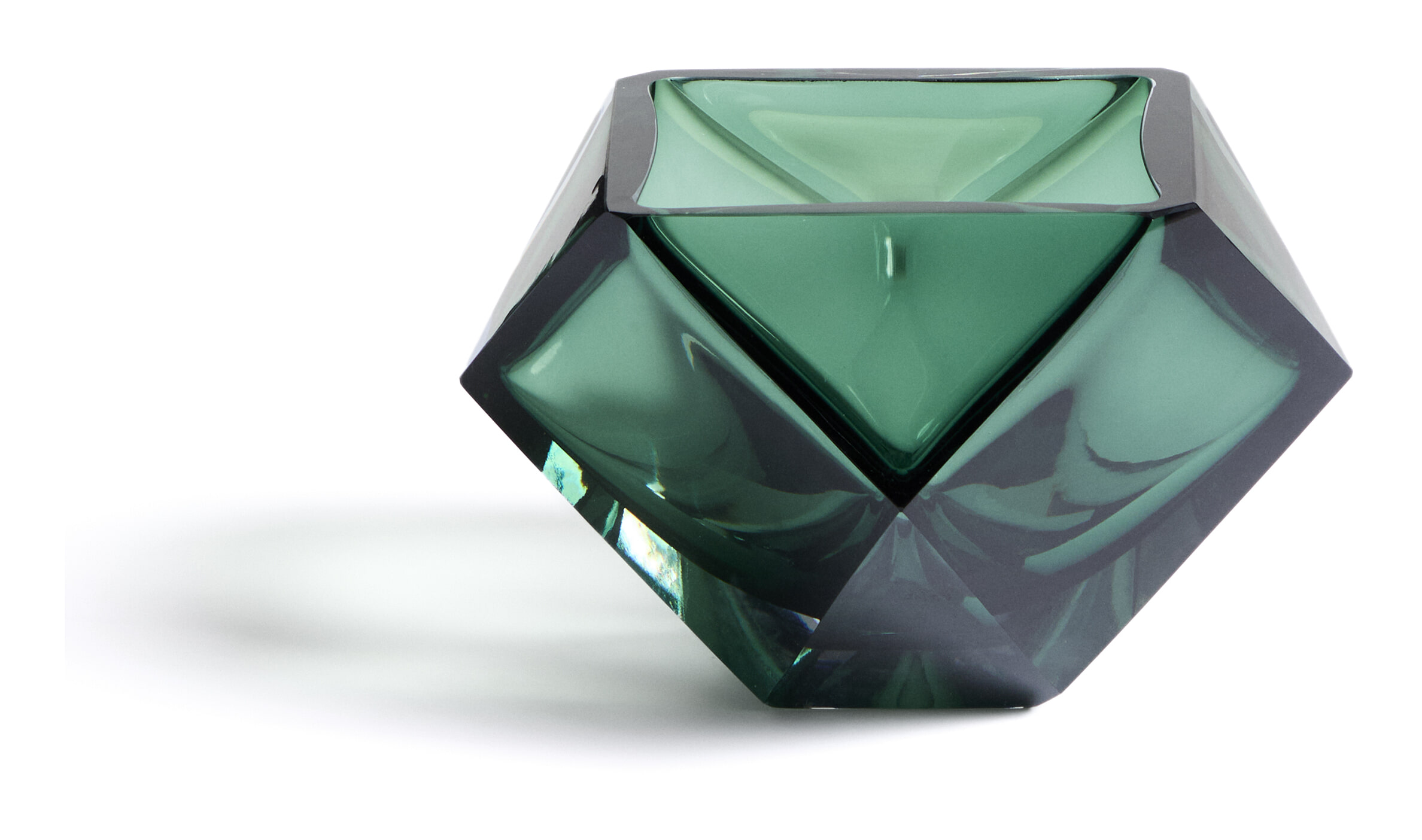 Kave Home Tafelstuk Uconi Glas, 14cm - Smaragdgroen