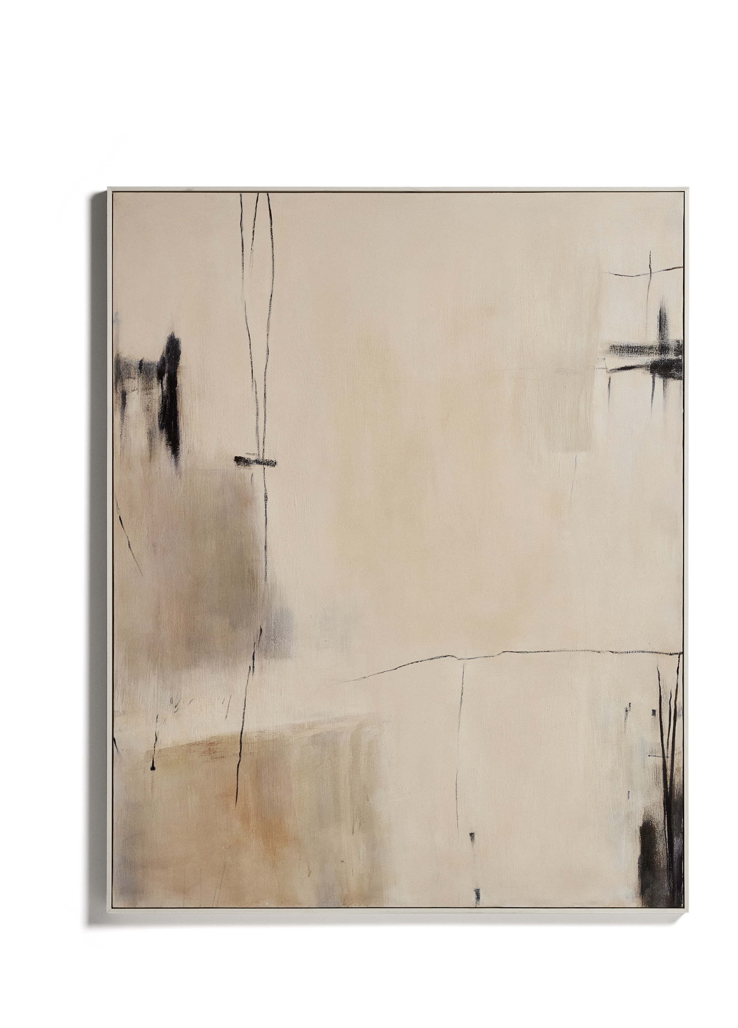 Kave Home Schilderij Meril Abstract, 120 x 150cm - Beige