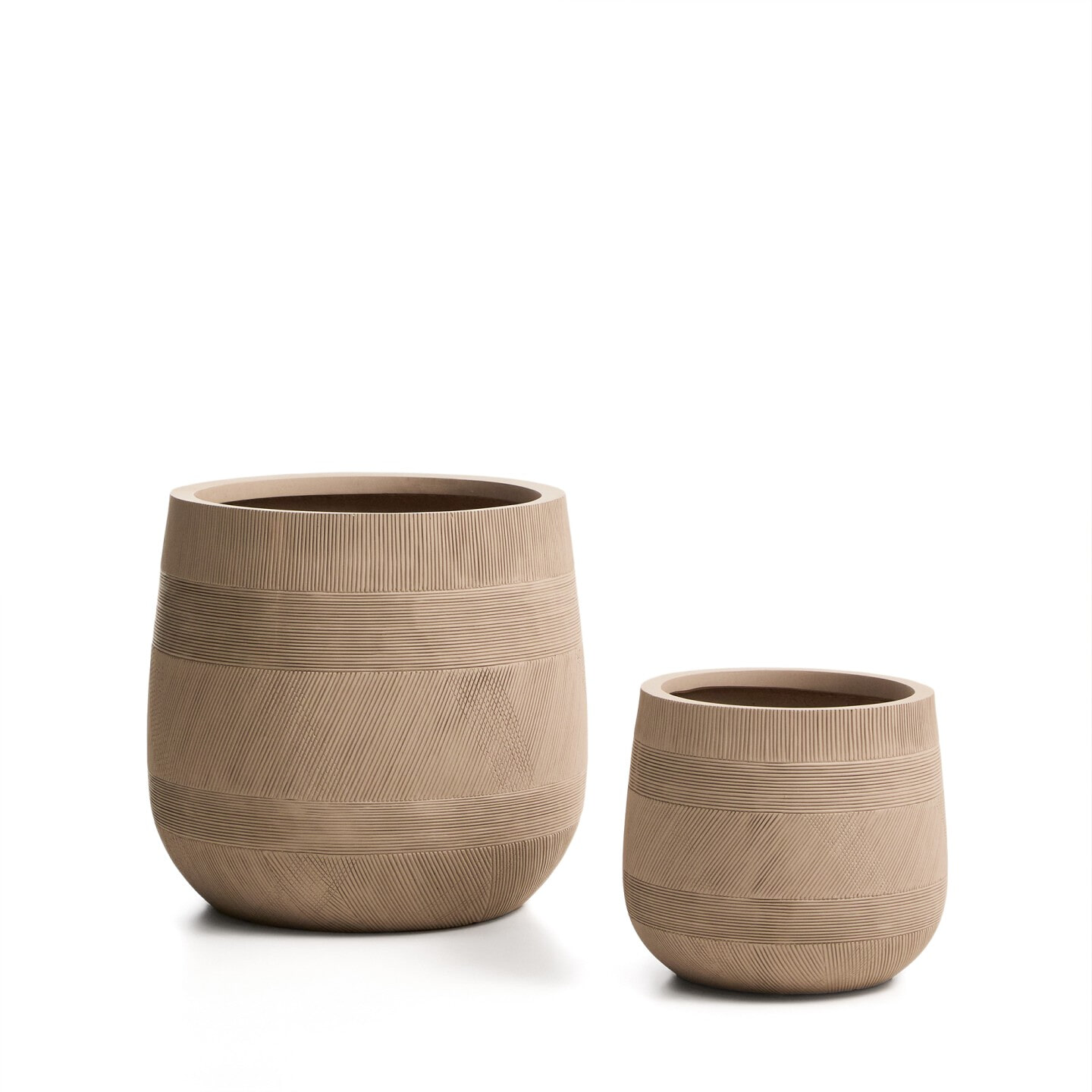 Kave Home Plantenpot 'Tival' Set van 2 stuks, 30cm