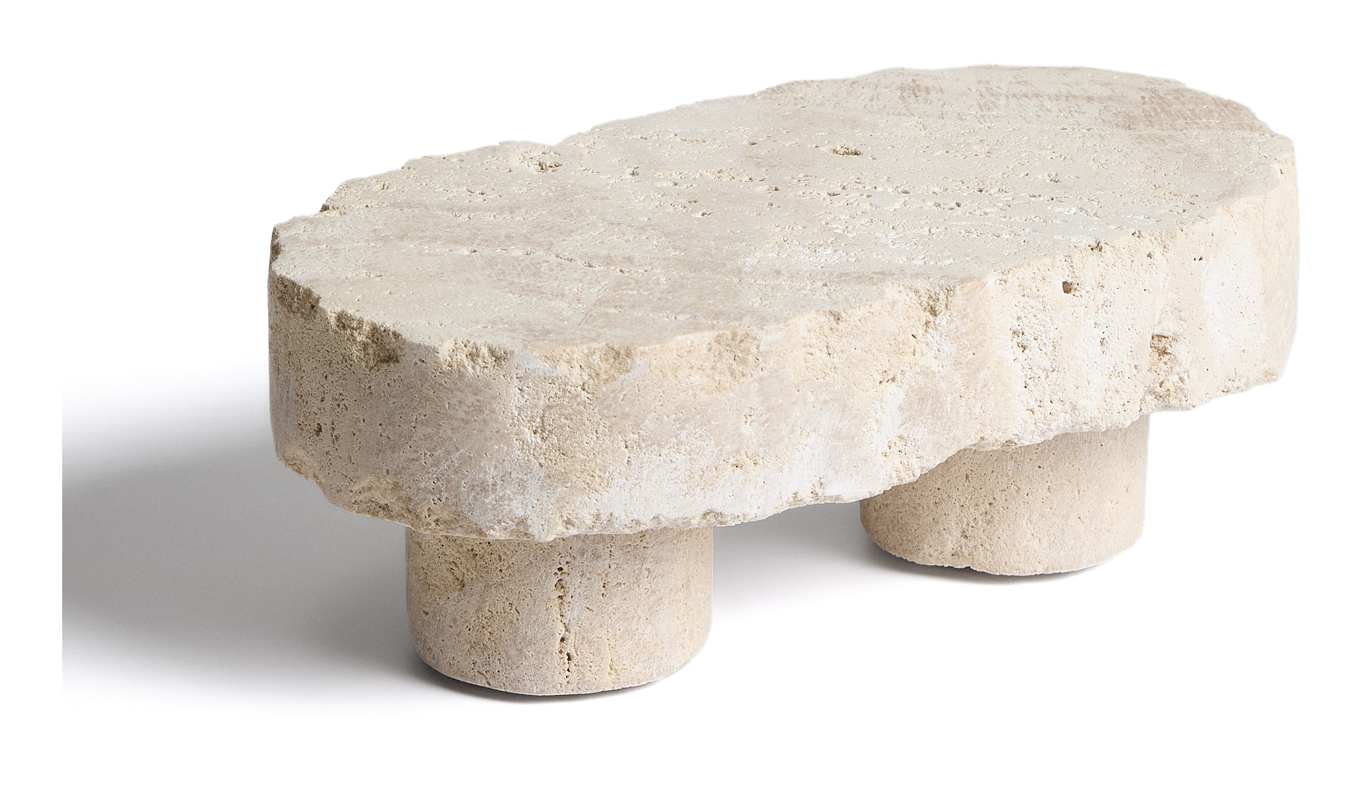 Kave Home Tafelstuk Zuno Travertin, 23 x 13cm - Ecru