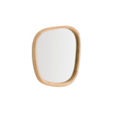 Kave Home Organische Spiegel 'Alura' Teakhout, 45 x 47cm, kleur Naturel