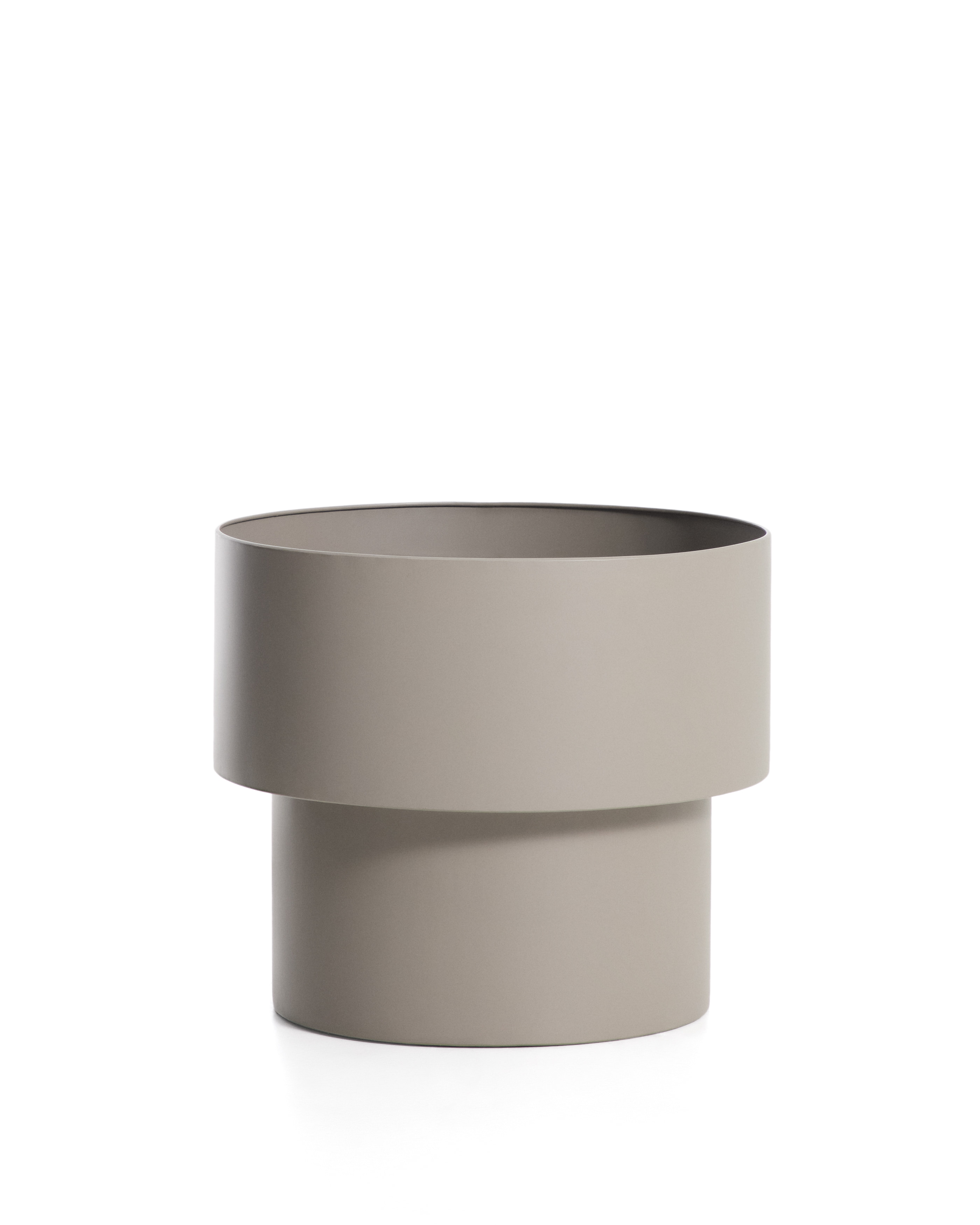 Kave Home Plantenbak Mash Metaal, Ø41cm - Taupe
