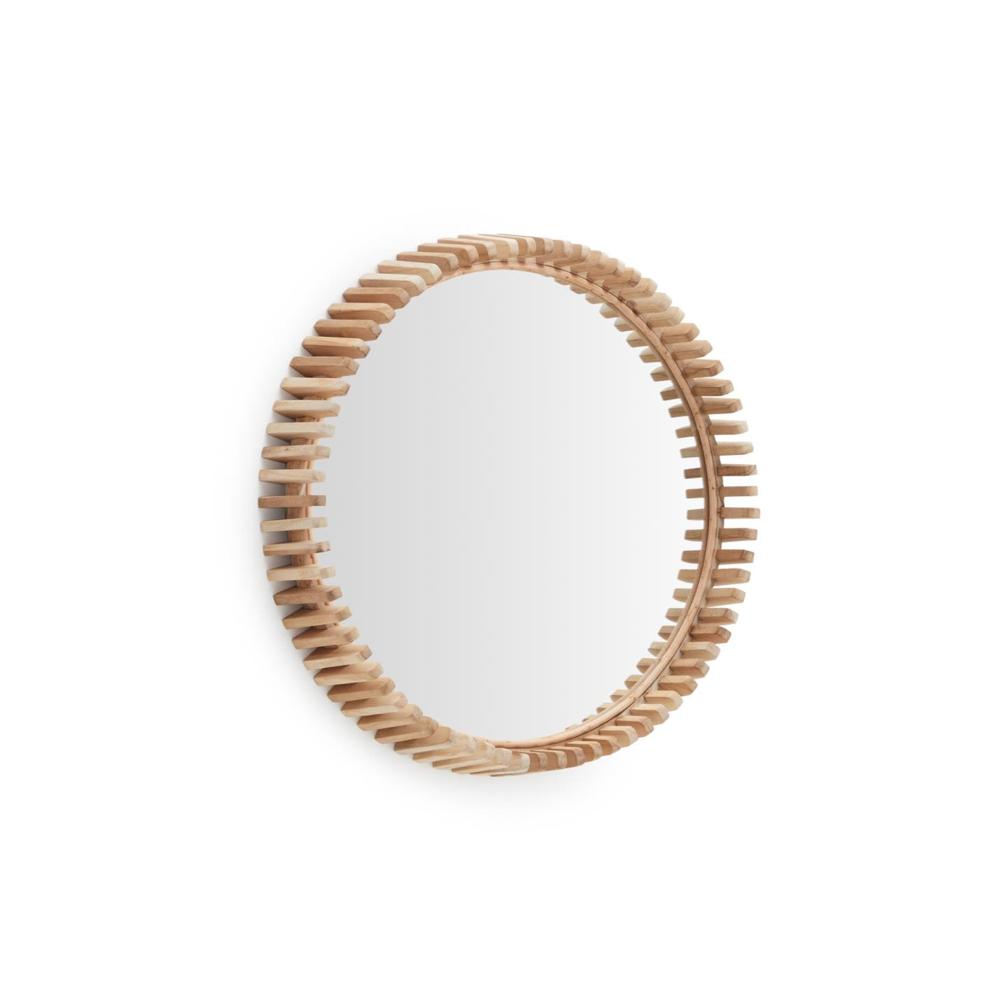 Kave Home Ronde Spiegel 'Polke' Teakhout