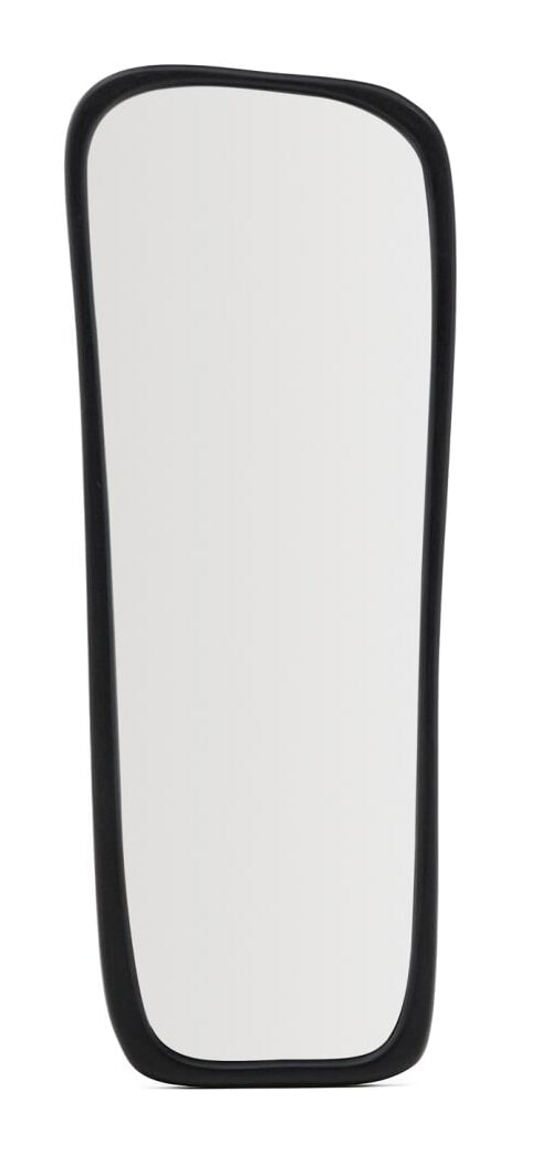 Kave Home Organische Spiegel 'Alura' Teakhout, 158 x 61cm, kleur Zwart