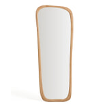 Kave Home Organische Spiegel 'Alura' Teakhout, 158 x 61cm, kleur Naturel