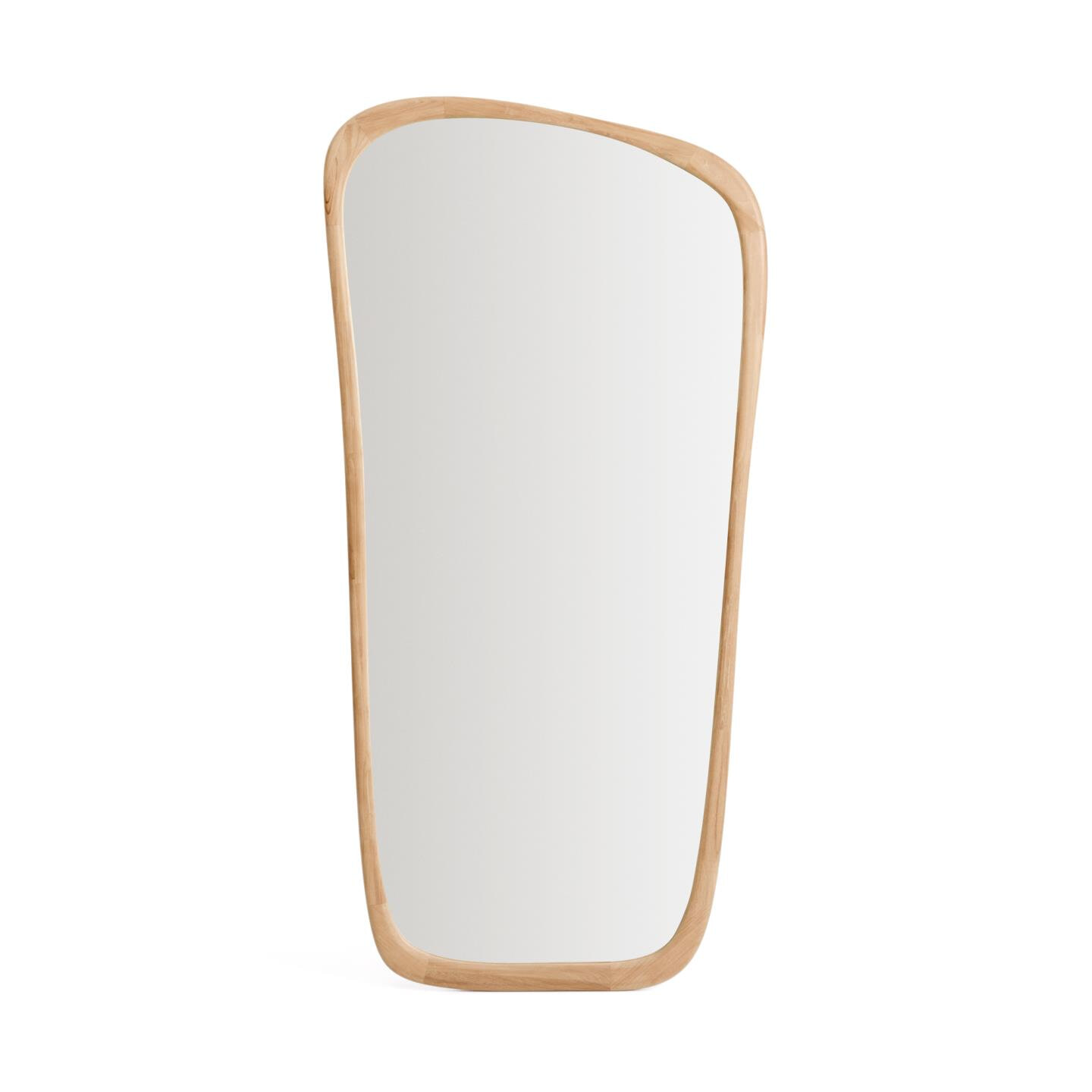 Kave Home Organische Spiegel 'Alura' Teakhout, 192 x 95cm, kleur Naturel