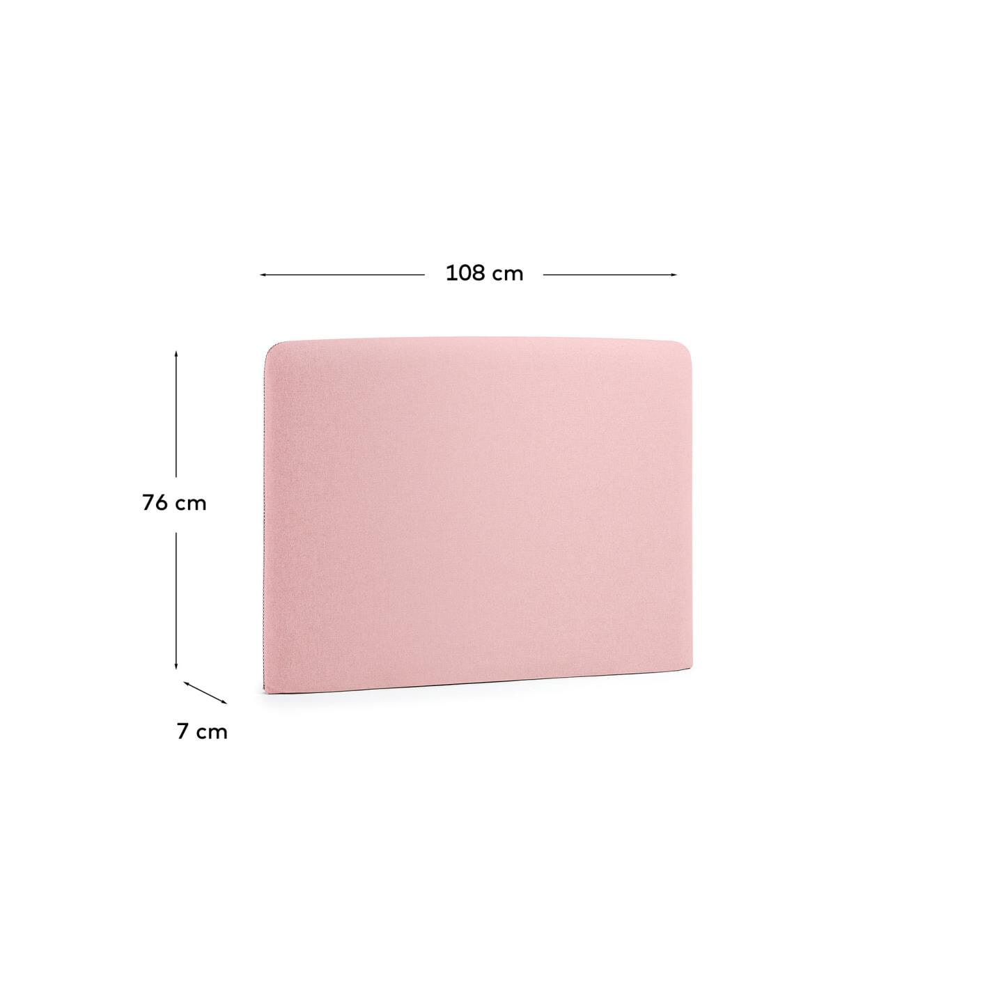 Kave Home Hoofdbord 'Dyla' 108 x 76cm, kleur Roze