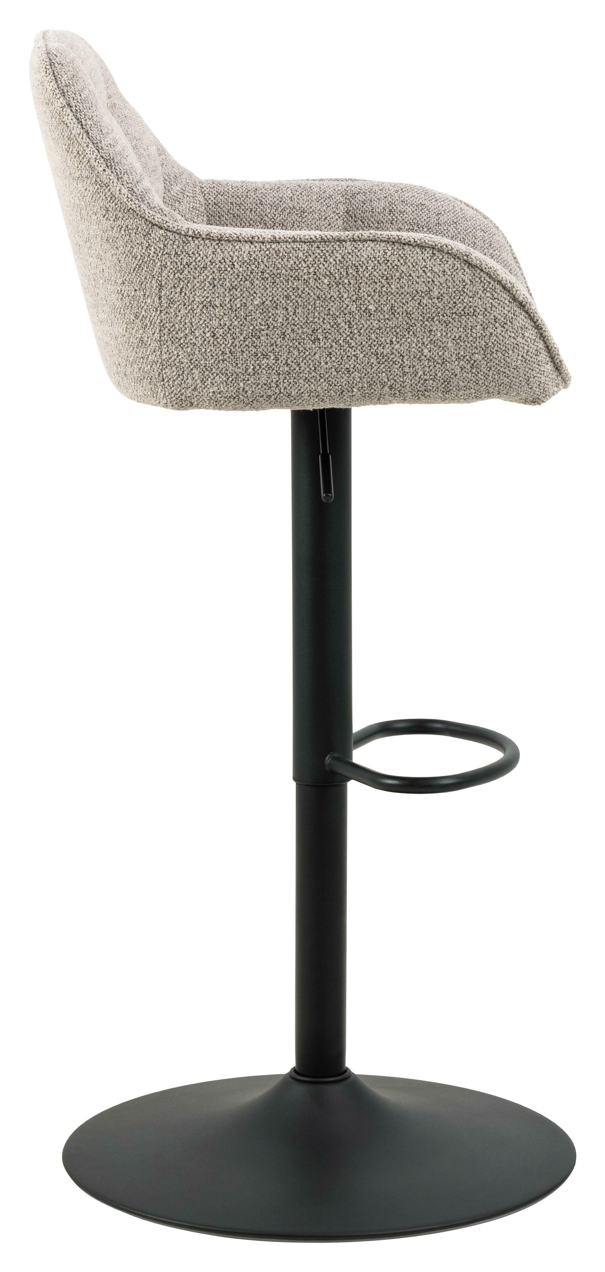 Bendt Draaibare Barkruk 'Loren' Bouclé, kleur Beige (zithoogte 63-84cm)