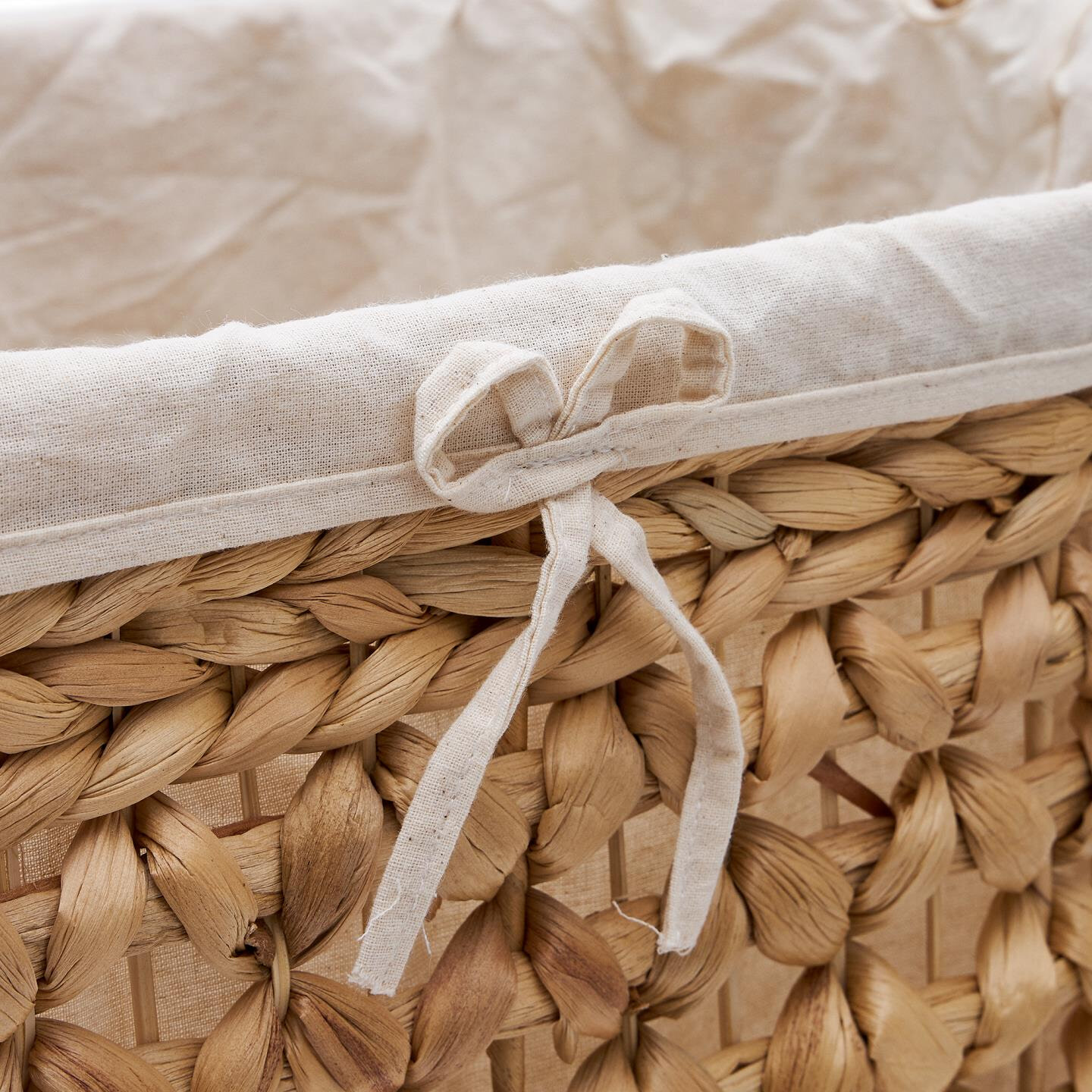Kave Home Wasmand 'Tressa' Natuurvezel, Set van 2 stuks