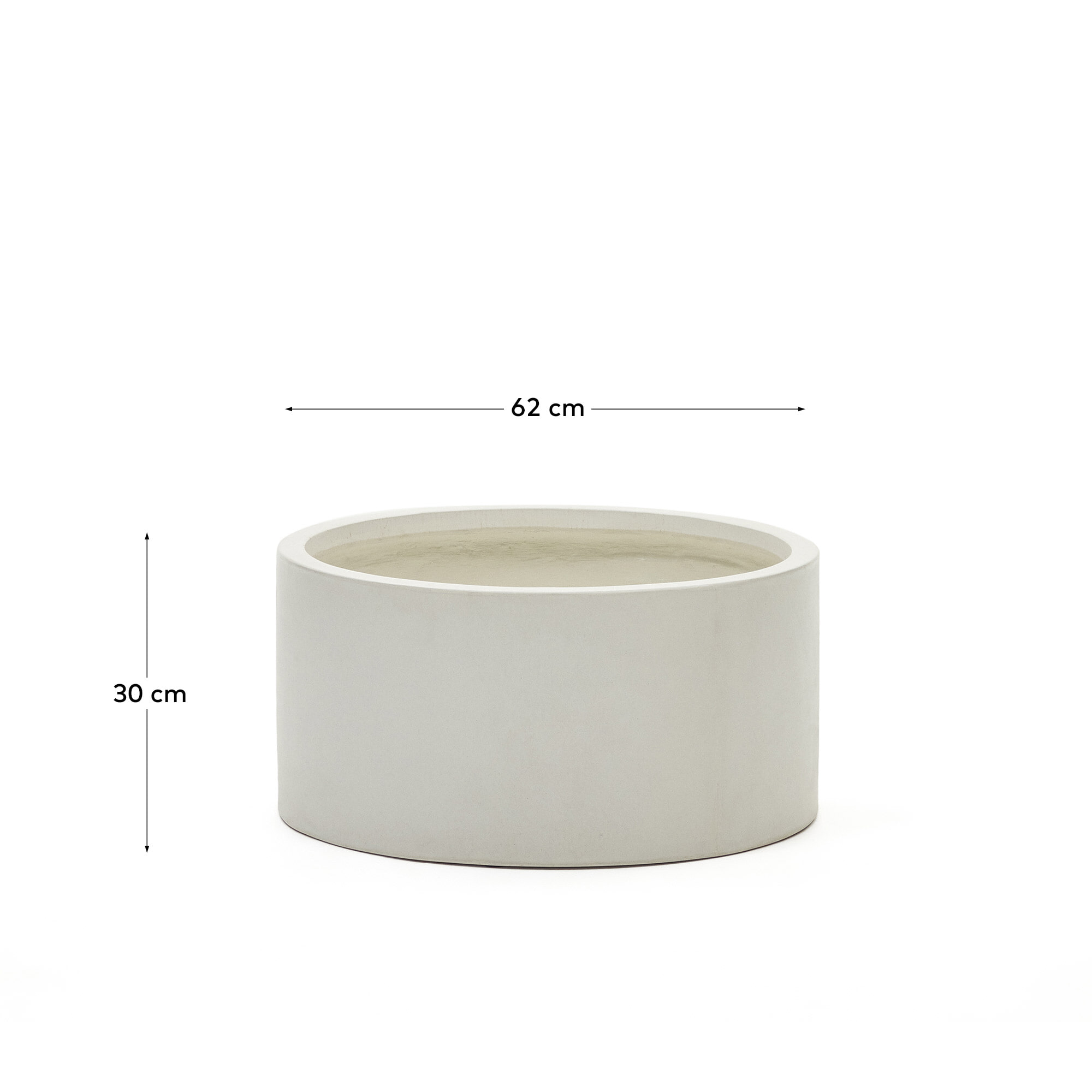 Kave Home Plantenpot 'Aiguablava' Ø62cm, kleur Wit
