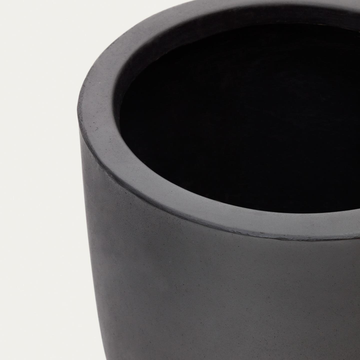 Kave Home plantenpot 'Aiguablava' Ø39cm, kleur Zwart