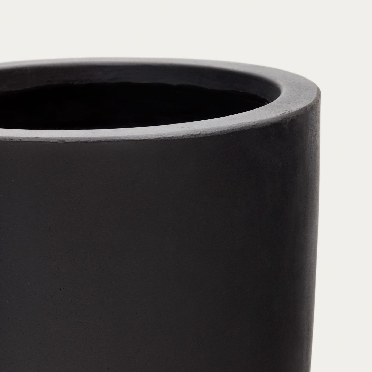 Kave Home plantenpot 'Aiguablava' Ø39cm, kleur Zwart