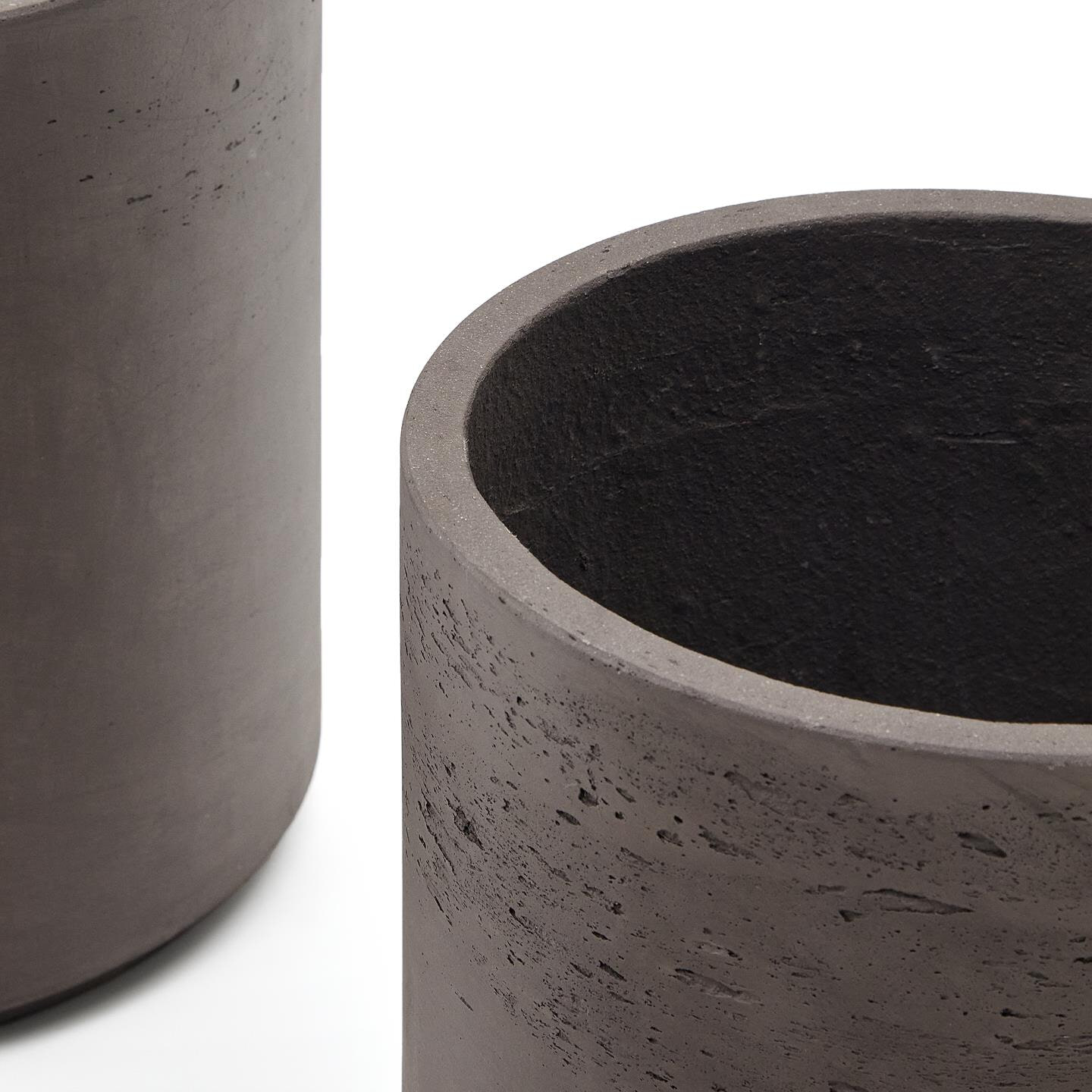 Kave Home Plantenpot 'Sintina' Set van 3 stuks, kleur Grijs