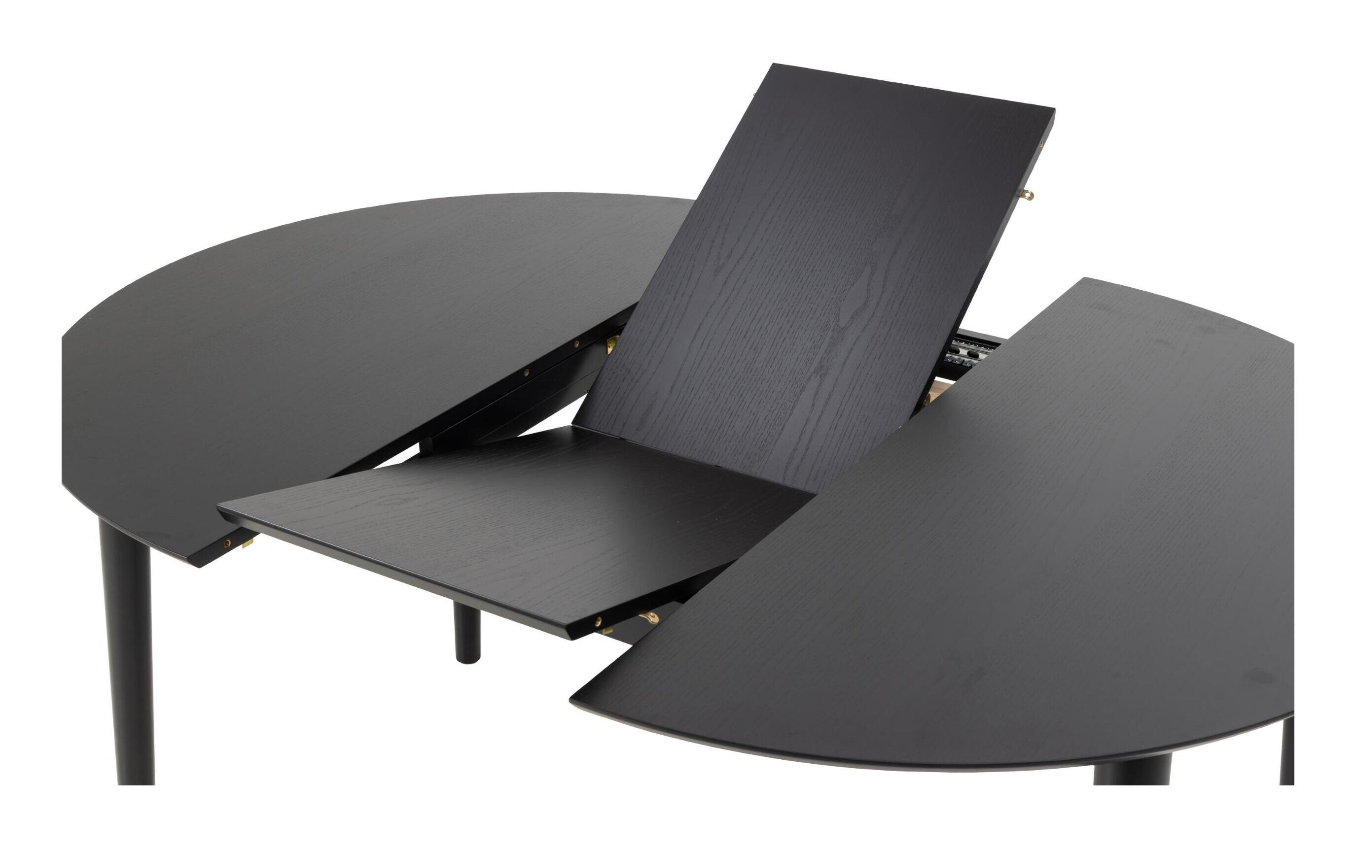 Bendt Uitschuifbare Ronde Eettafel 'Montreux' Eiken 115-154 x 115cm, kleur zwart