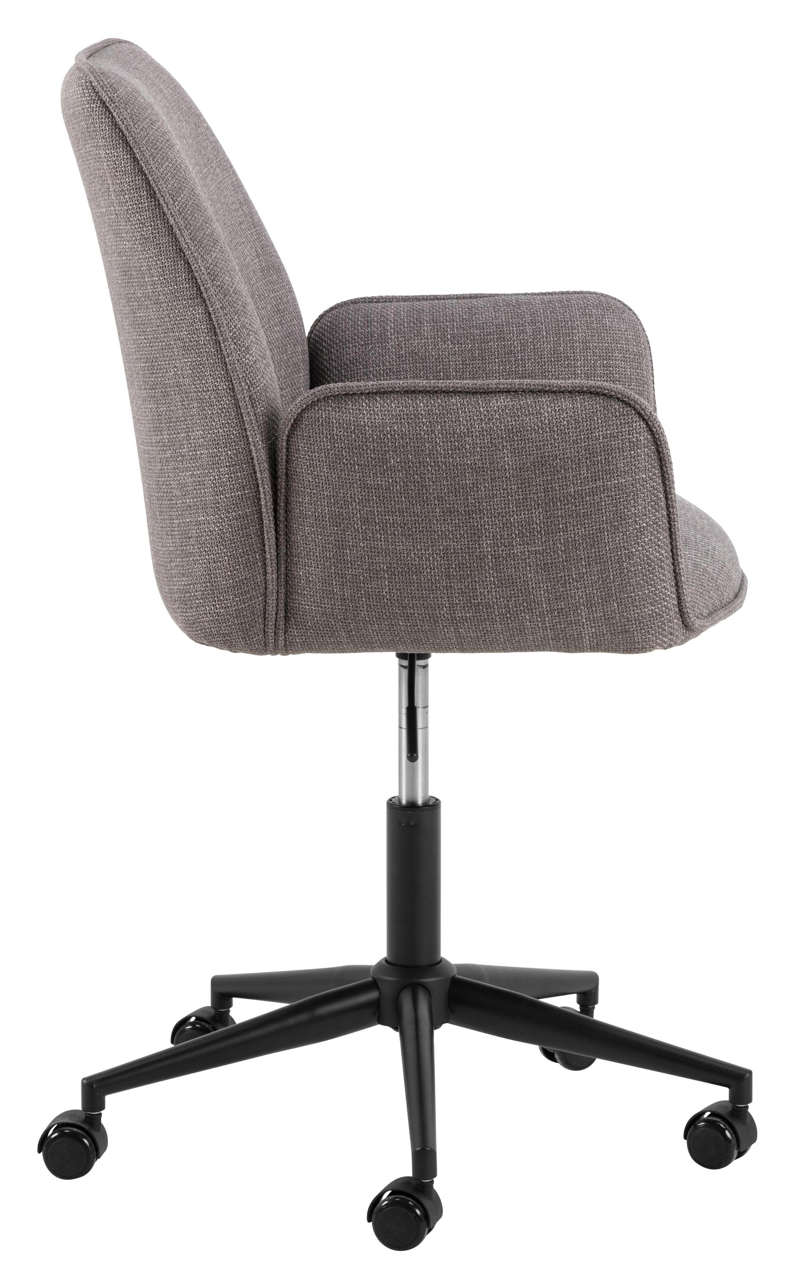 Bendt Bureaustoel 'Dantrell' Structuurstof, kleur Grijs/Bruin