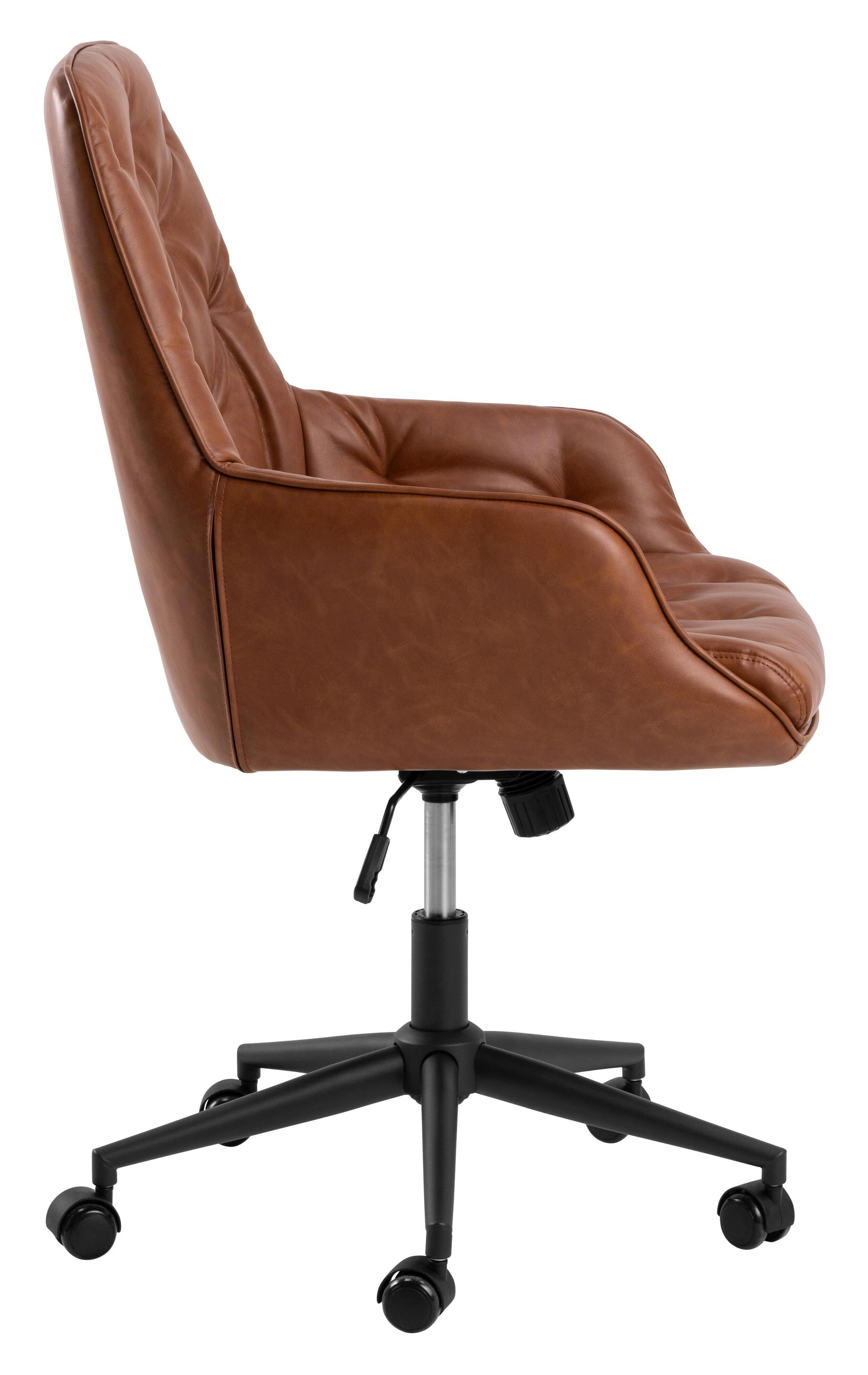Bendt Bureaustoel 'Joellyn' PU leer, kleur Bruin