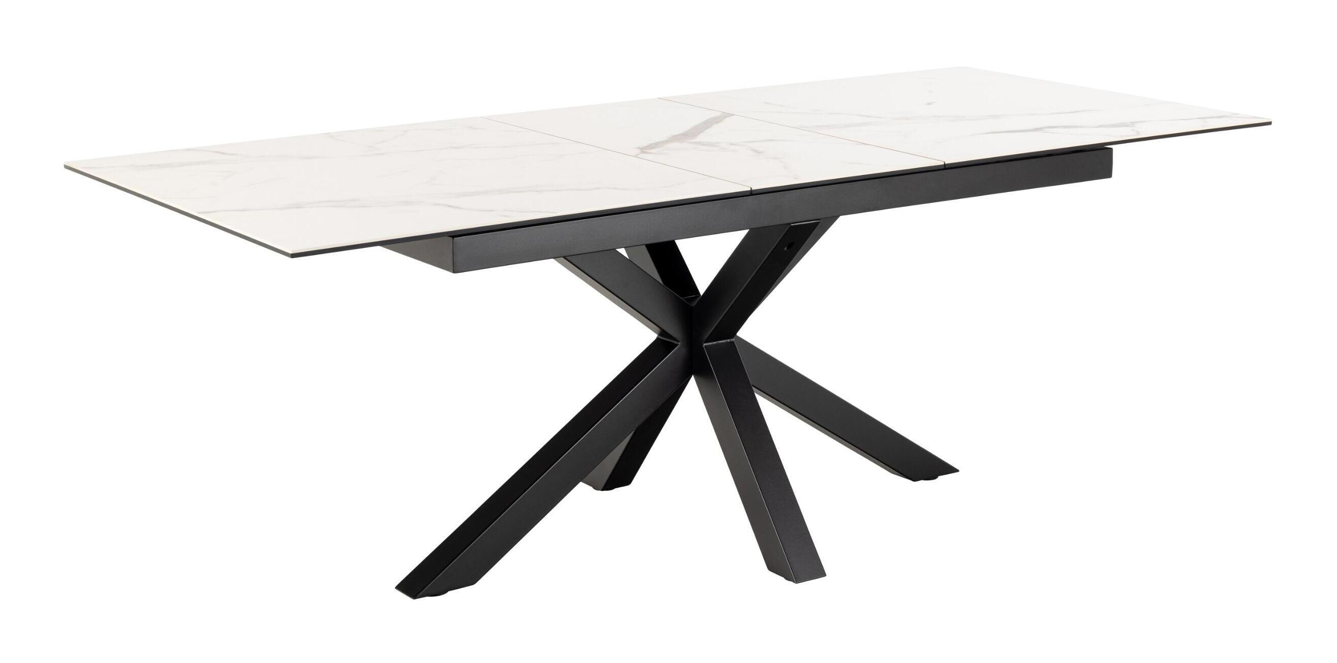Bendt Uitschuifbare Eettafel 'Line' Keramiek, 168/210 x 90cm, kleur Wit